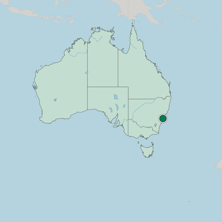 Map showing Bondi Beach — In Australia