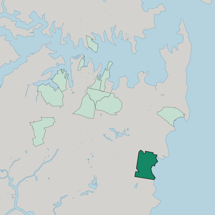 Map showing Coogee — In Sydney