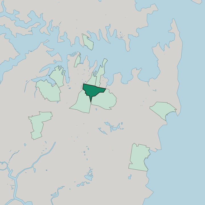 Map showing Darlinghurst — In Sydney