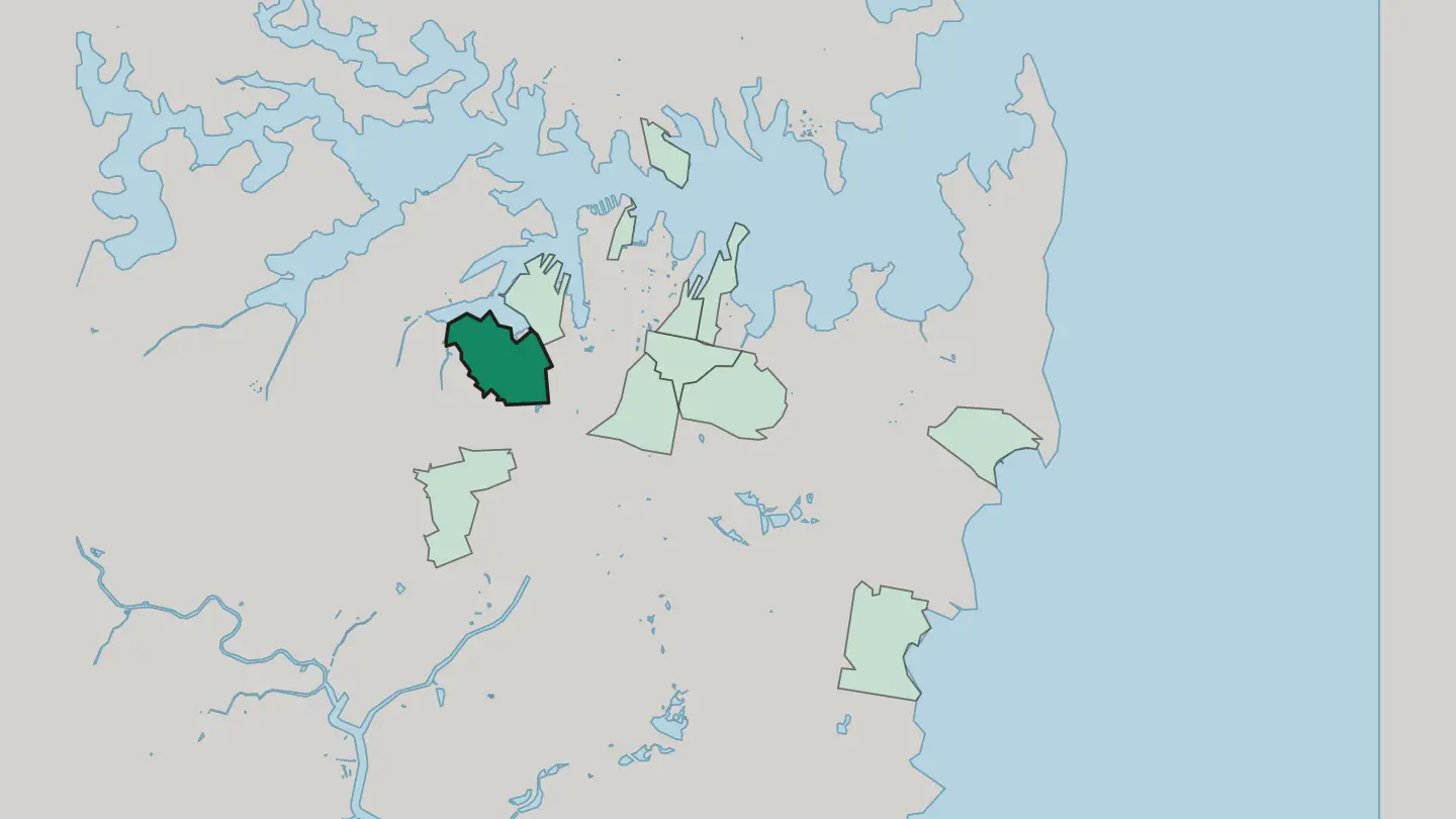 Map of Glebe in Sydney