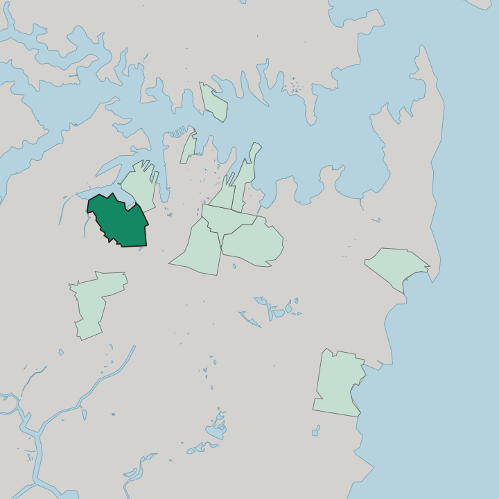 Map showing Glebe — In Sydney