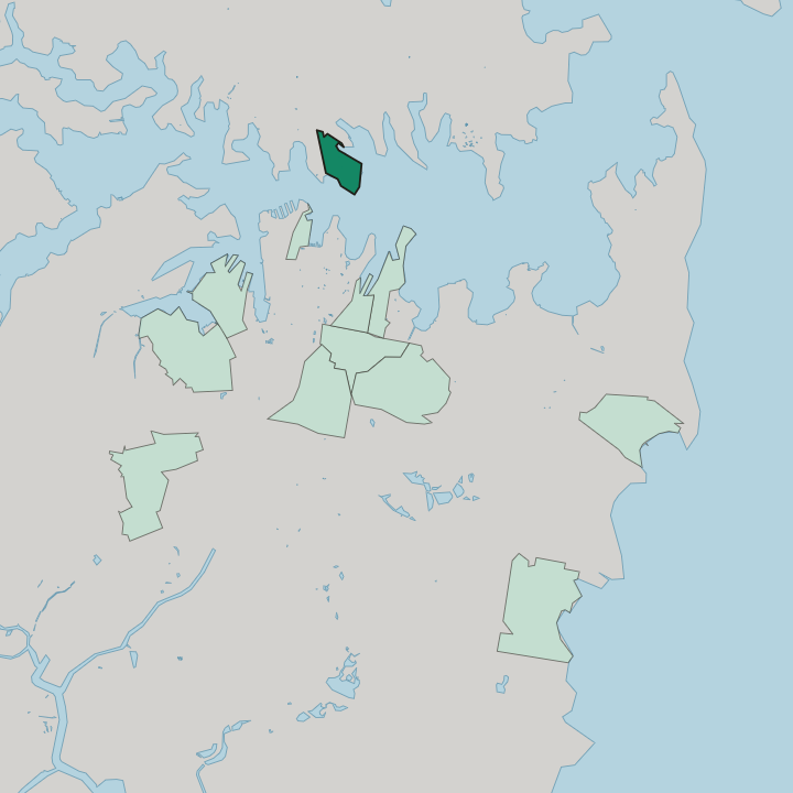 Map showing Kirribilli — In Sydney