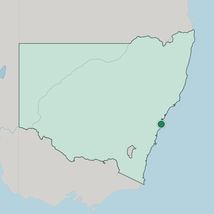 Map showing Darlinghurst — In State of New South Wales