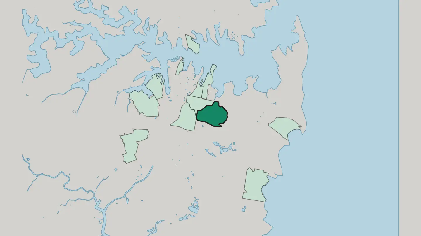 Map of Paddington in Sydney
