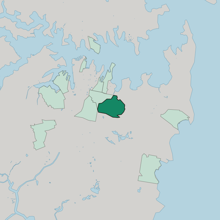 Map showing Paddington — In Sydney