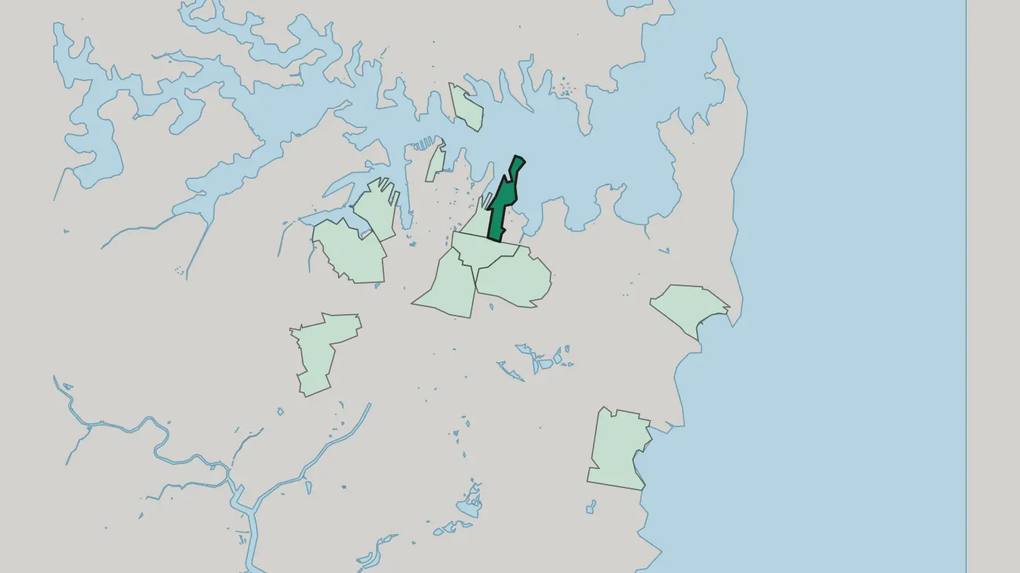 Map of Potts Point in Sydney