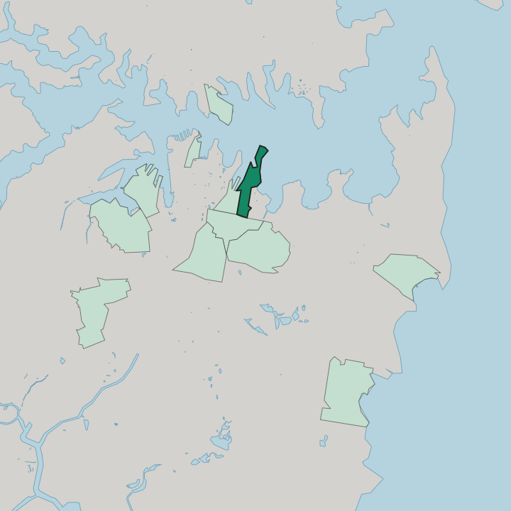 Map showing Potts Point — In Sydney