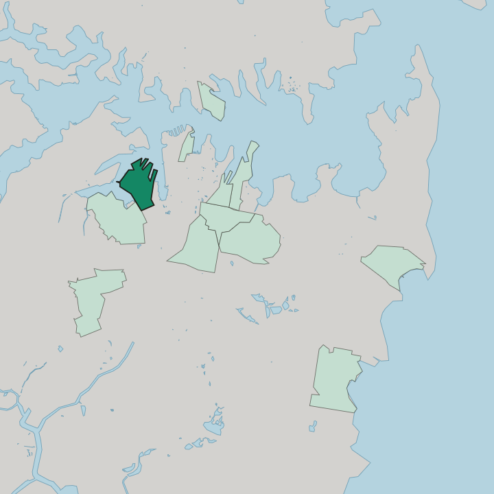 Map showing Pyrmont — In Sydney