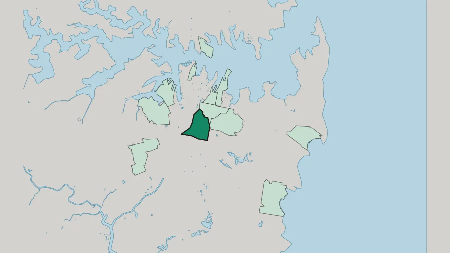 Map of Surry Hills in Sydney