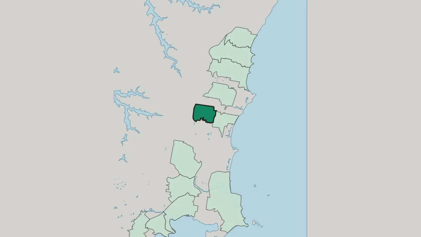 Map of Balgownie in Wollongong