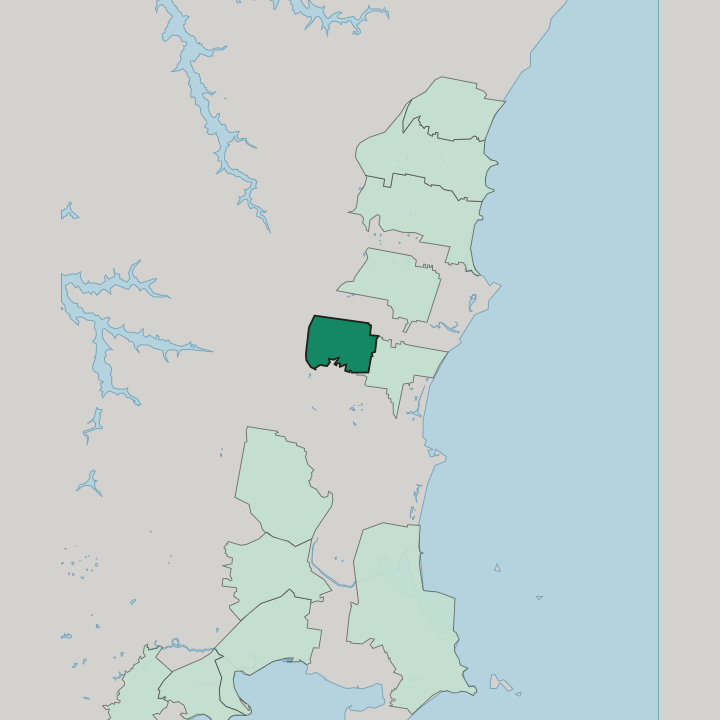 Map showing Balgownie — In Wollongong