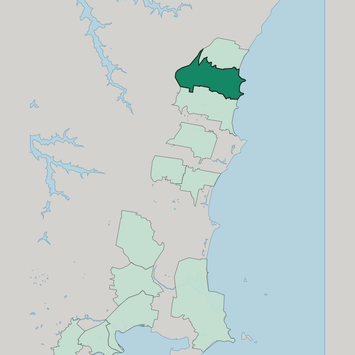 Map showing Bulli — In Wollongong
