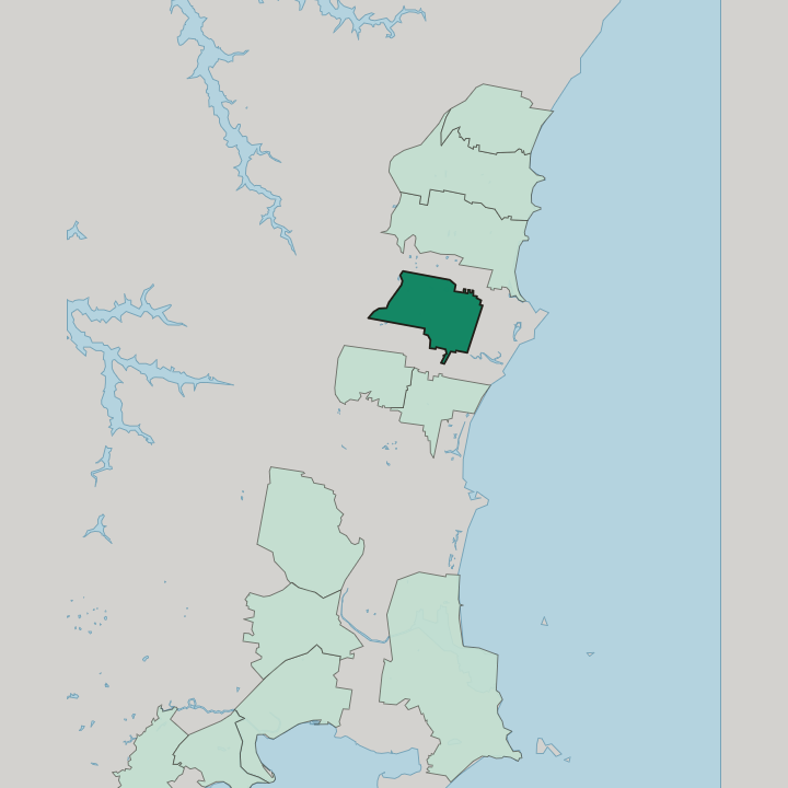 Map showing Corrimal — In Wollongong
