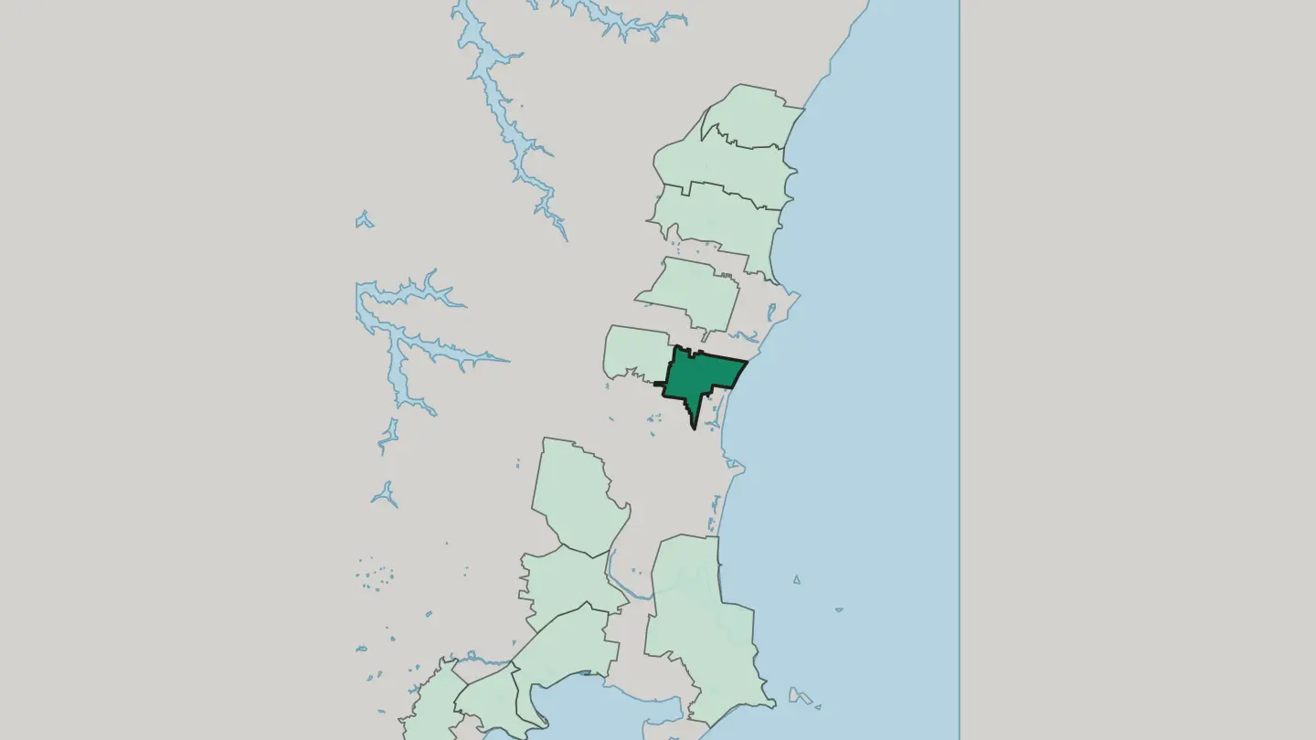 Map of Fairy Meadow in Wollongong
