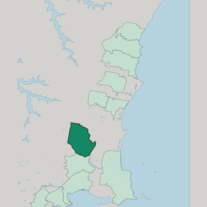 Map showing Figtree — In Wollongong