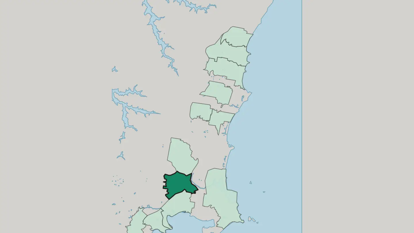 Map of Unanderra in Wollongong