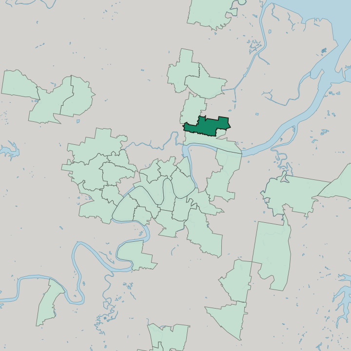 Map showing Ascot — In Brisbane