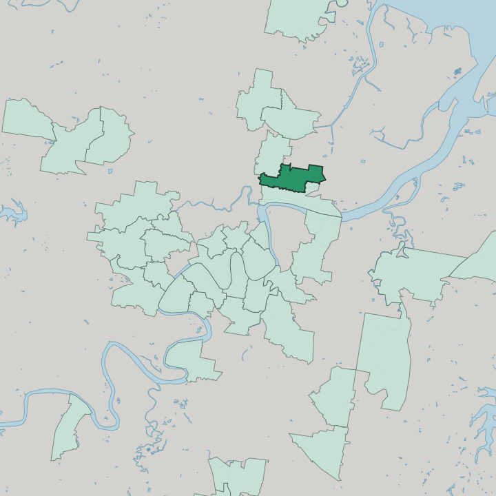 Map showing Ascot — In Brisbane
