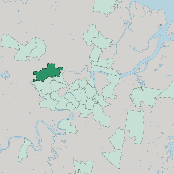 Map showing Ashgrove — In Brisbane