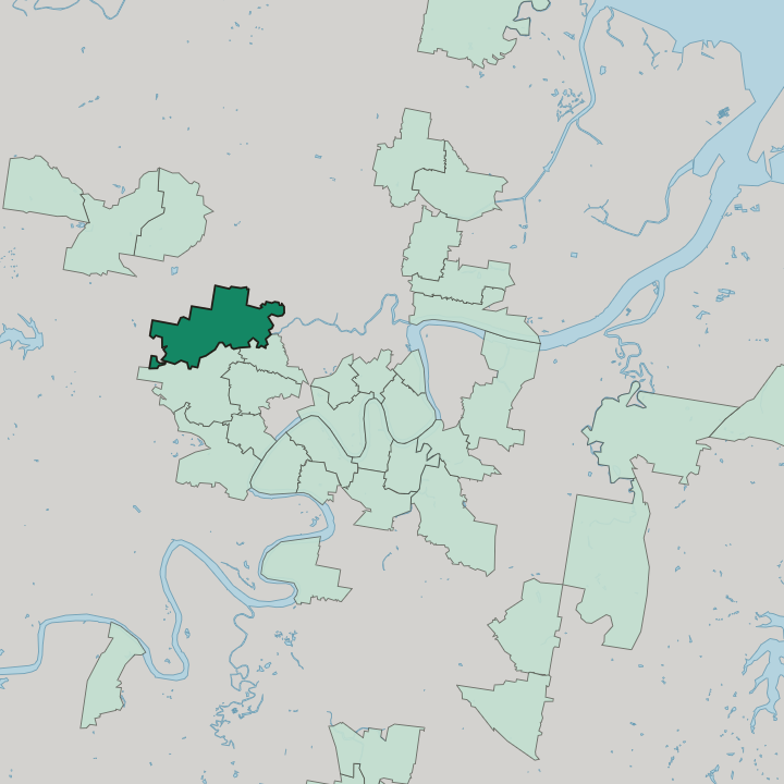 Map showing Ashgrove — In Brisbane