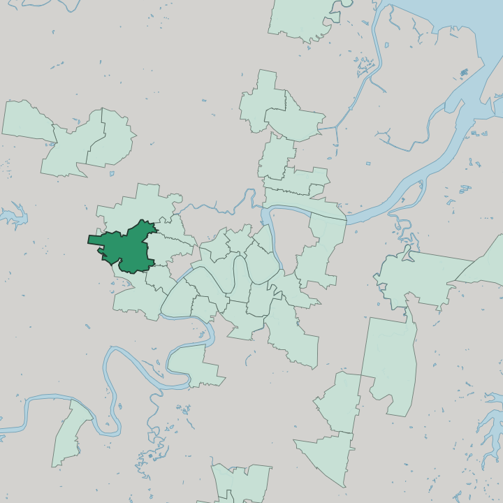 Map showing Bardon — In Brisbane