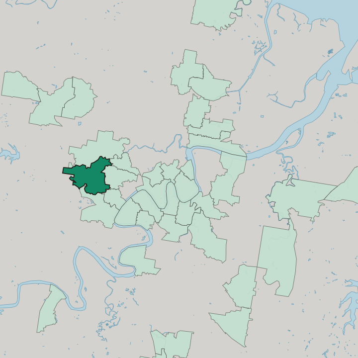 Map showing Bardon — In Brisbane