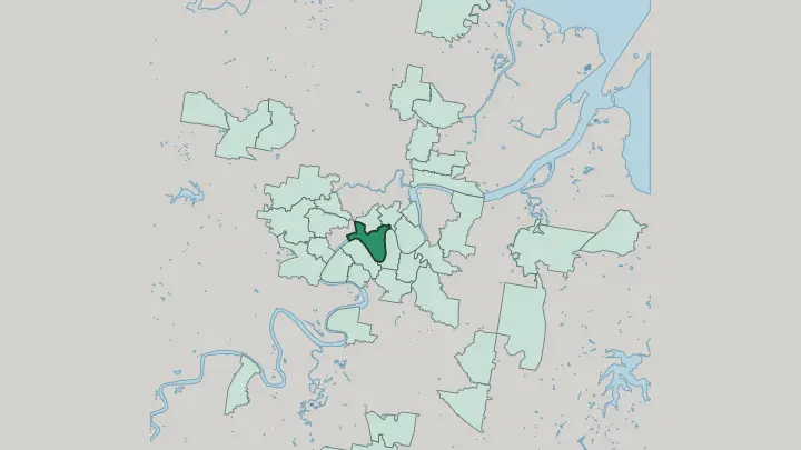 Map of Brisbane central business district in Brisbane