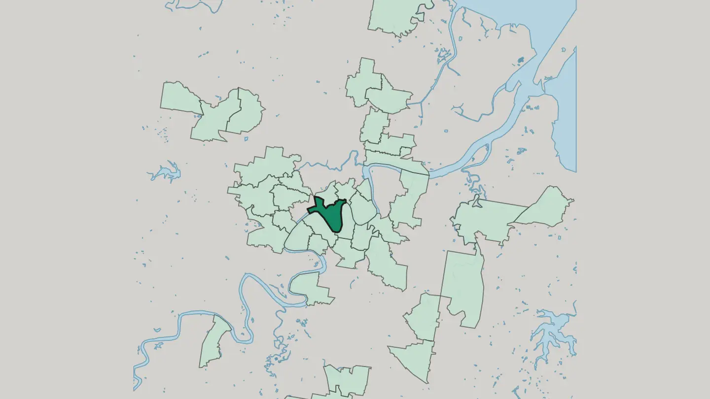 Map of Brisbane central business district in Brisbane