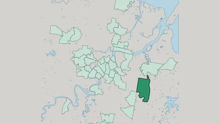 Map of Carindale in Brisbane