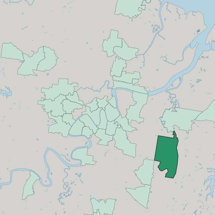 Map showing Carindale — In Brisbane