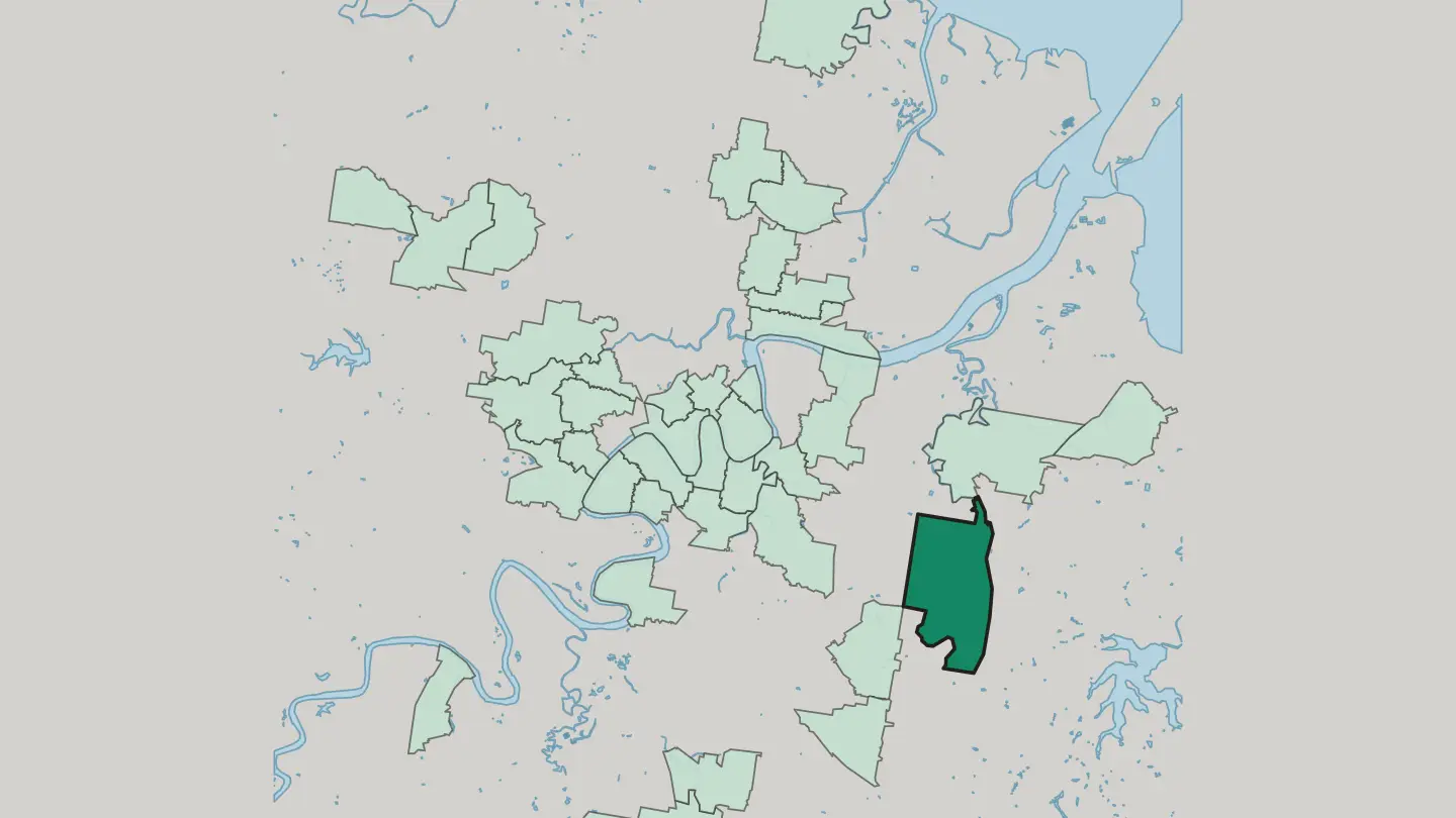 Map of Carindale in Brisbane