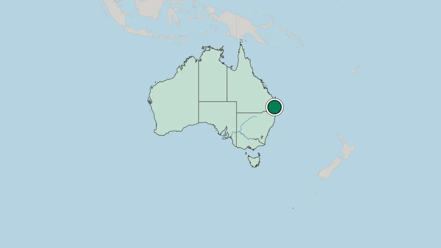 Map of Brisbane in Australia
