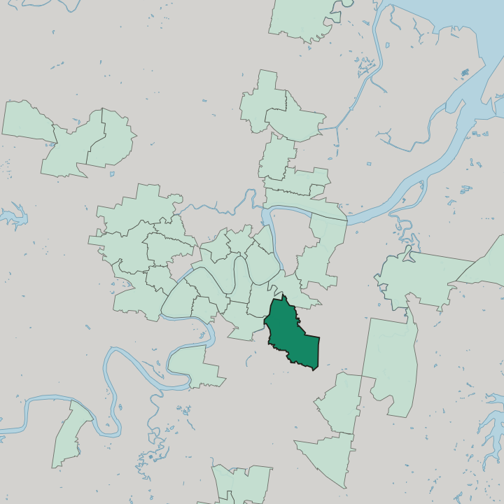Map showing Coorparoo — In Brisbane