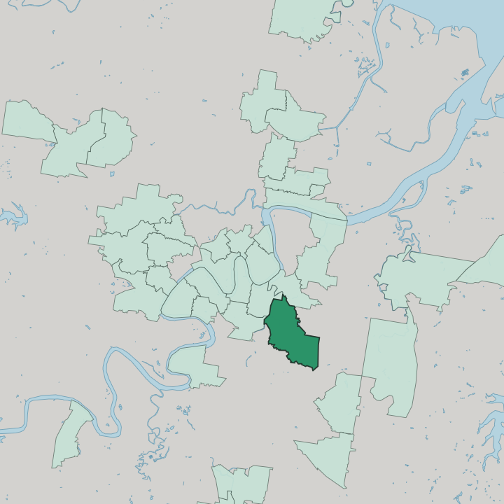 Map showing Coorparoo — In Brisbane