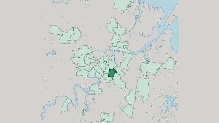 Map of East Brisbane in Brisbane