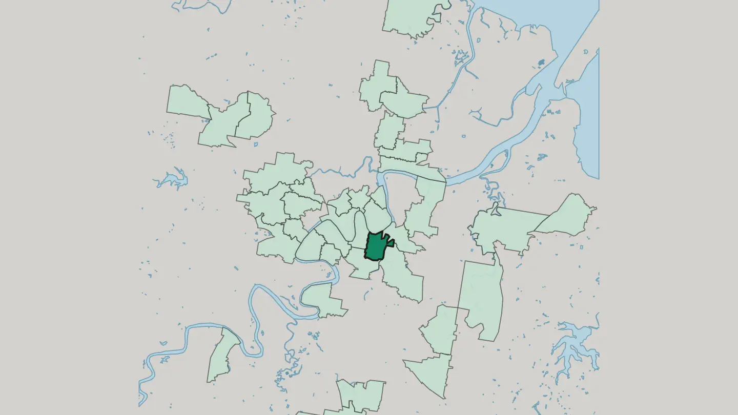 Map of East Brisbane in Brisbane