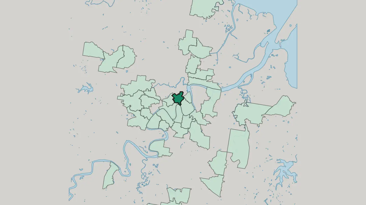 Map of Fortitude Valley in Brisbane