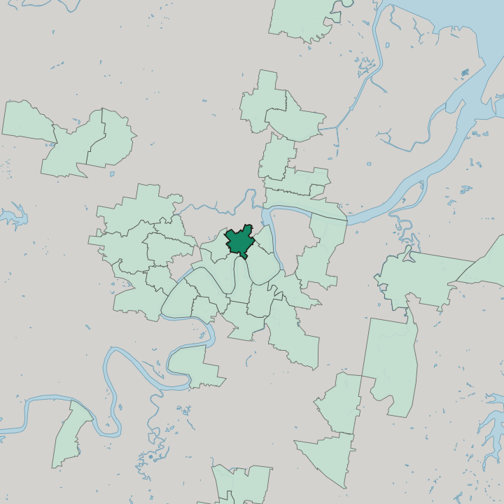 Map showing Fortitude Valley — In Brisbane