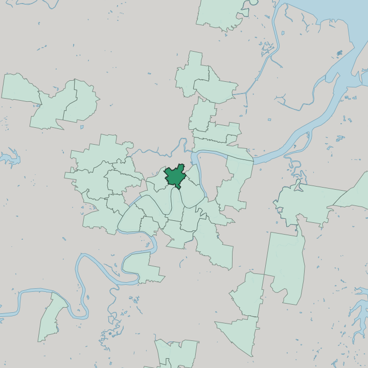 Map showing Fortitude Valley — In Brisbane