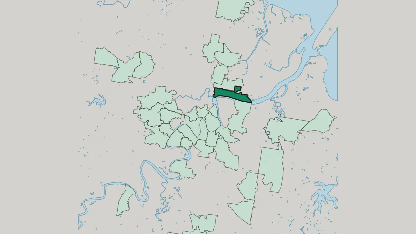 Map of Hamilton in Brisbane