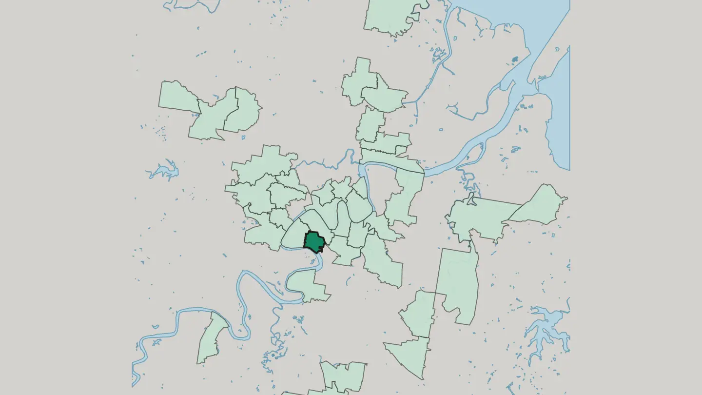 Map of Highgate Hill in Brisbane