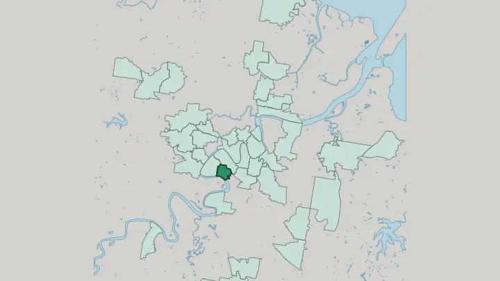 Map of Highgate Hill in Brisbane