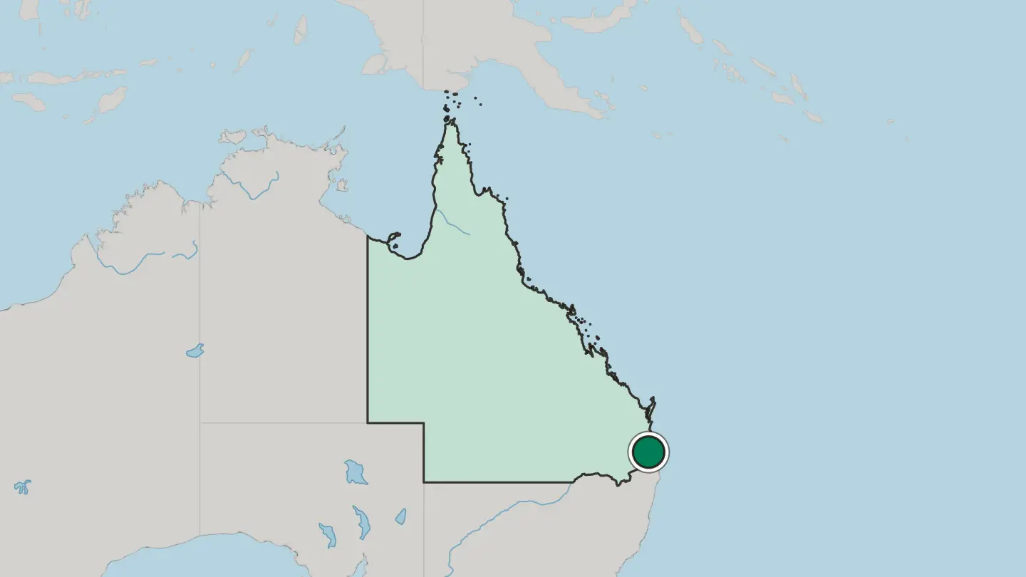 Map of Brisbane in Australia