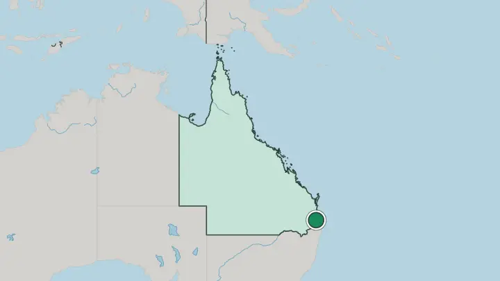 Map of Brisbane in Australia