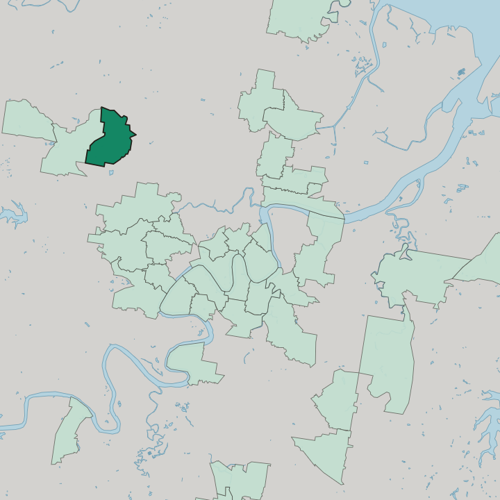Map showing Mitchelton — In Brisbane