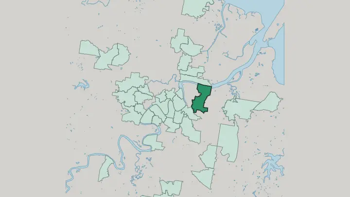 Map of Morningside in Brisbane