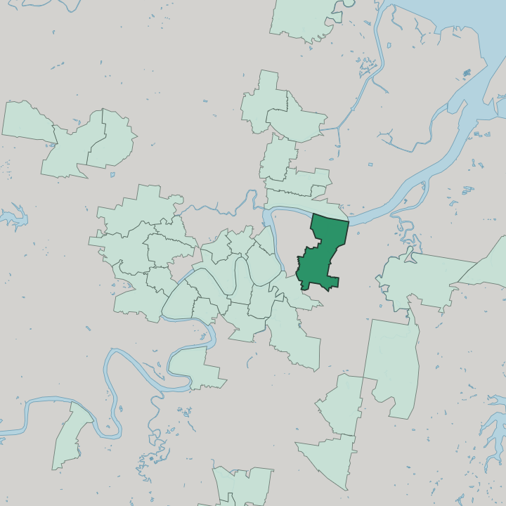 Map showing Morningside — In Brisbane