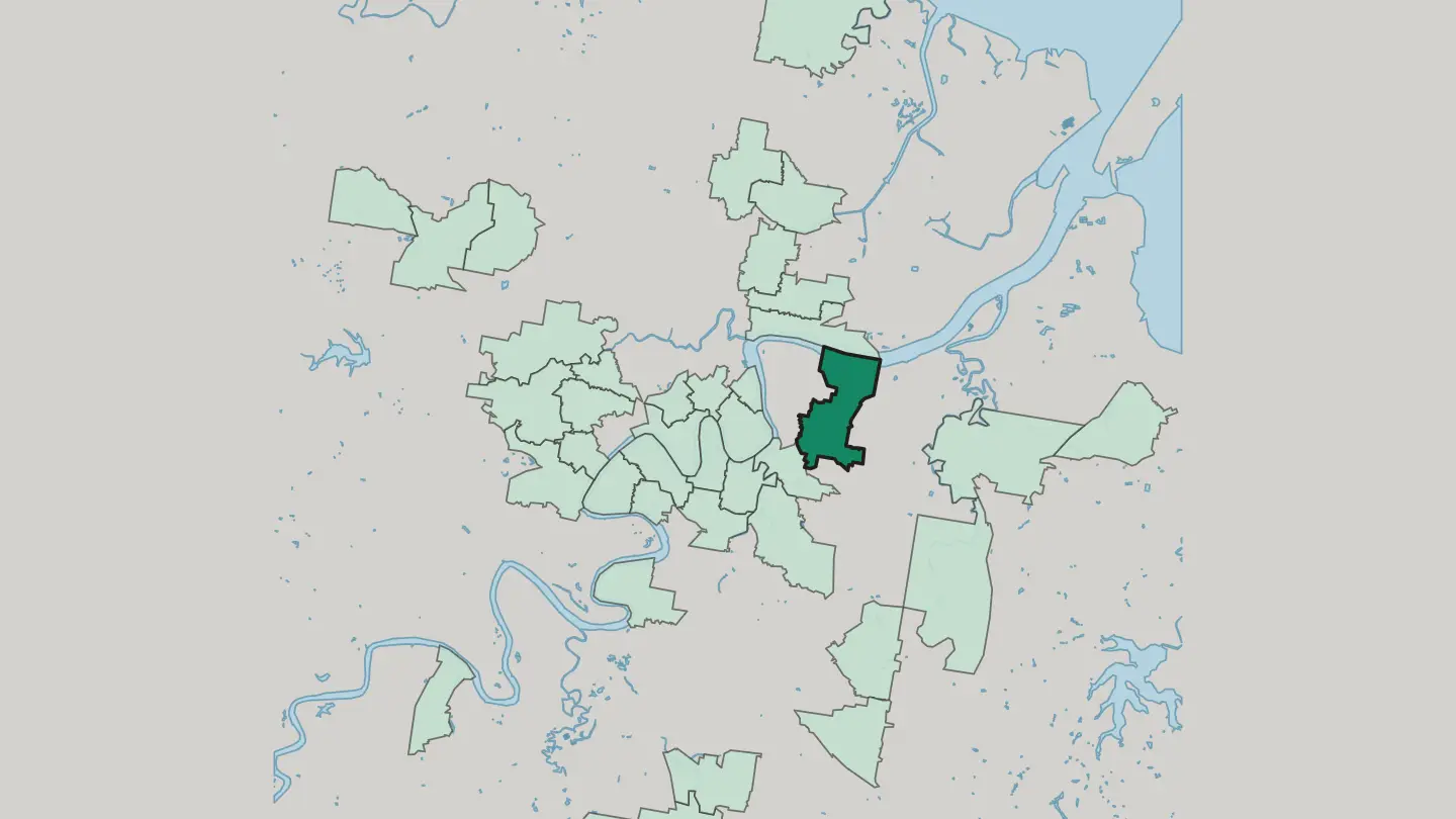 Map of Morningside in Brisbane