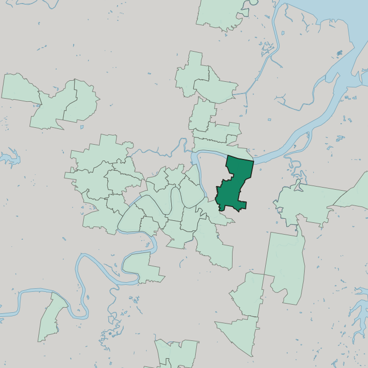 Map showing Morningside — In Brisbane