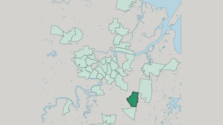 Map of Mount Gravatt East in Brisbane